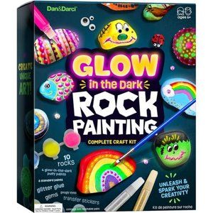 Kids Rock Painting Kit - Glow in The Dark - Arts & Crafts for Boys and Girls